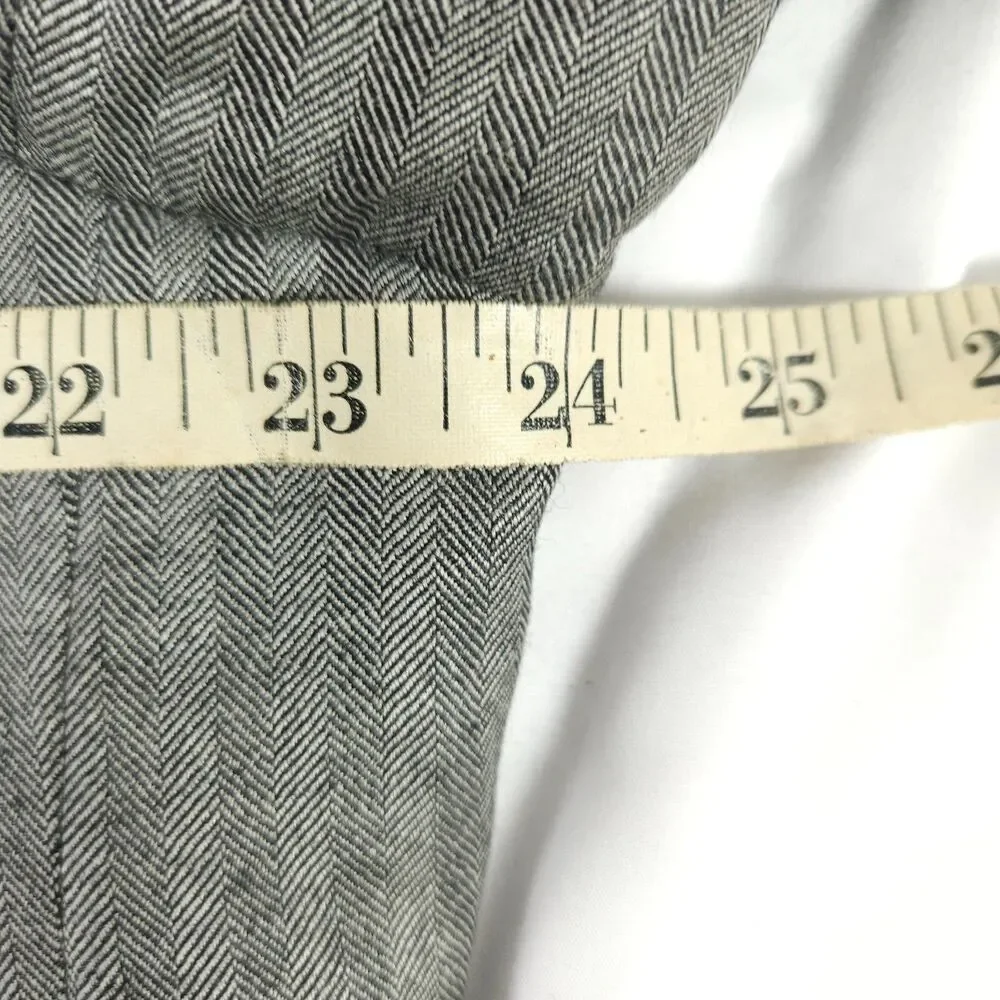 Hickey Freeman Mens 44L Gray Single Vent 2-Button Sports Coat Blazer Jacket‎